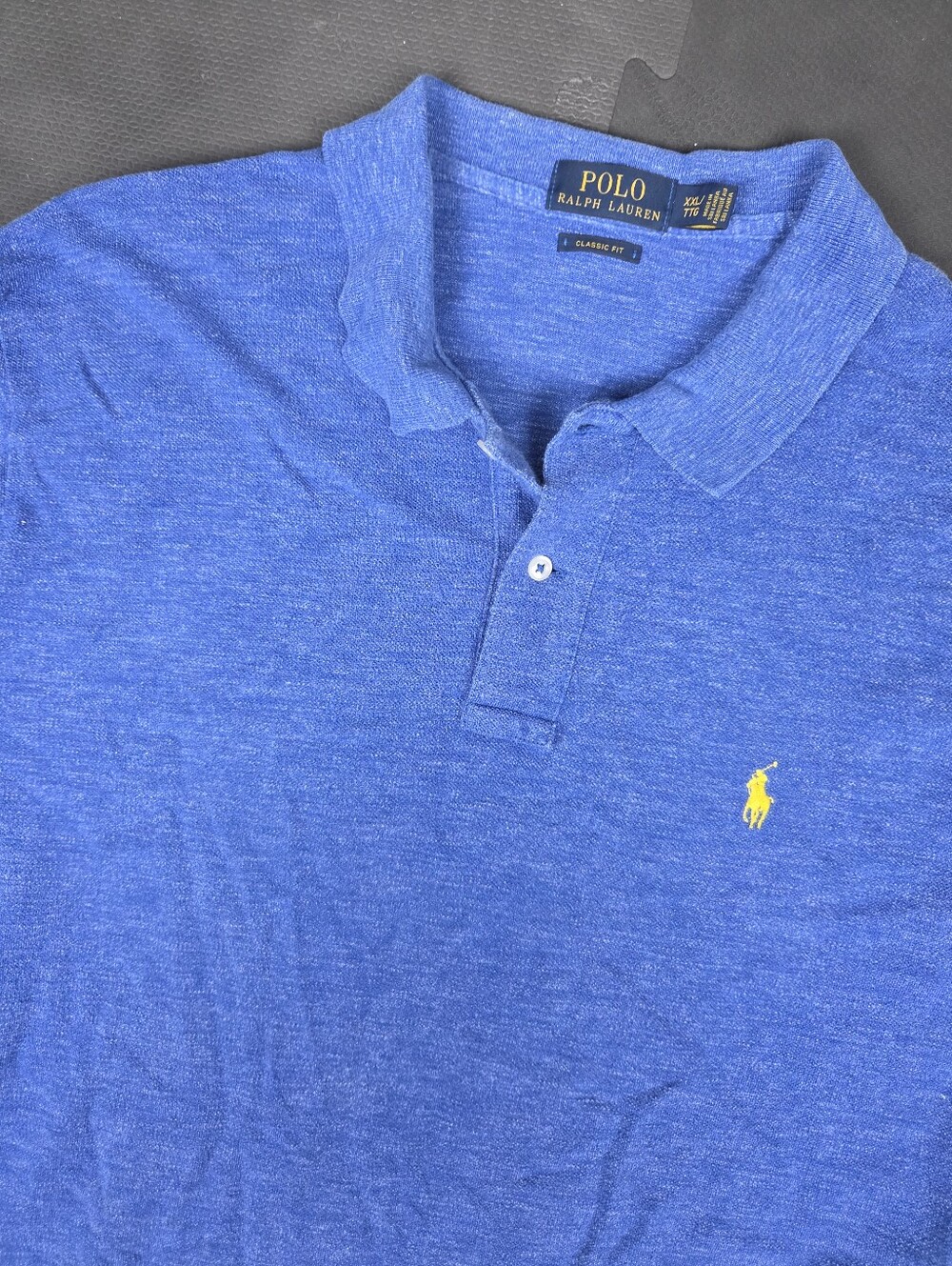 Polo Ralph Lauren Classic Fit Short Sleeve Shirt Mens XXL Blue Collared Logo